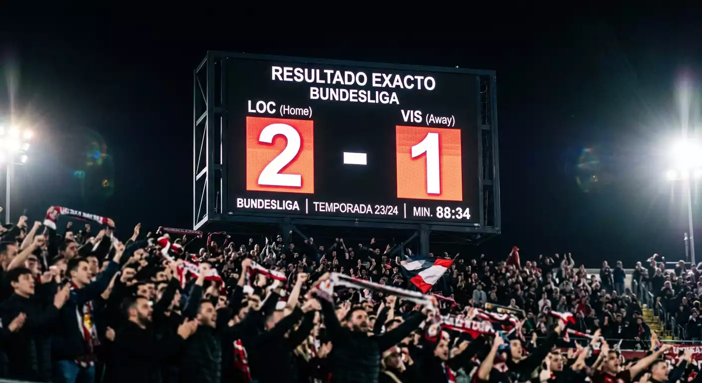 Apuestas a resultado exacto en la Bundesliga — marcador del partido