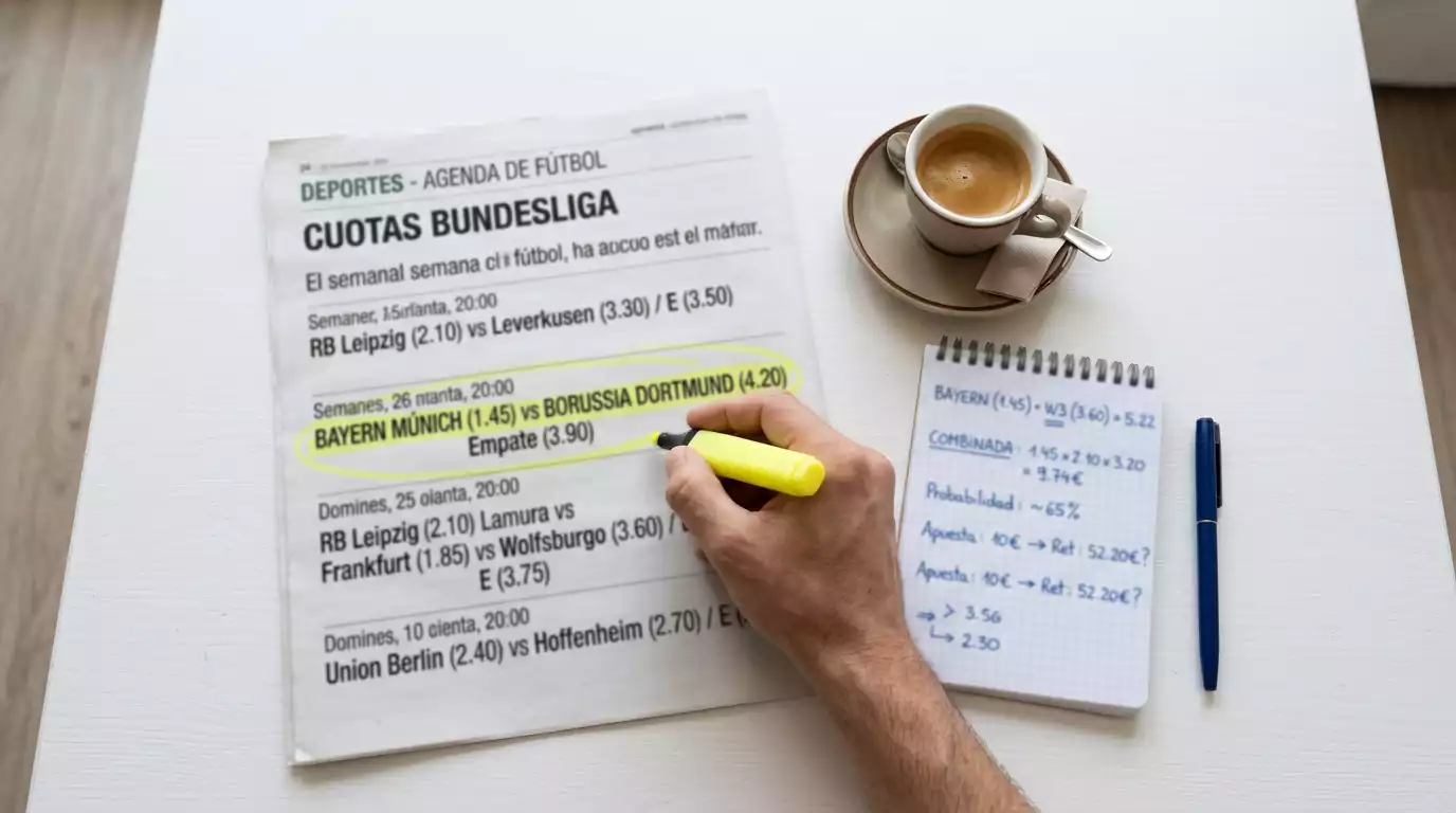 Cuotas de la Bundesliga — cómo comparar probabilidades de apuestas